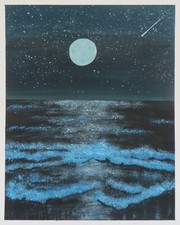 Original Seascape Moonlit