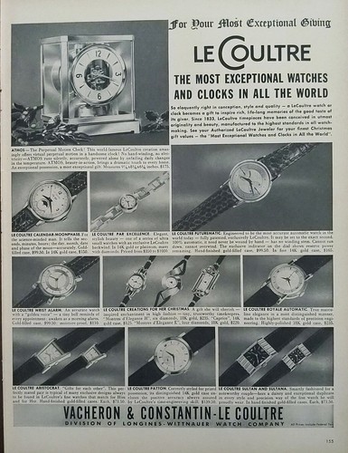 1952 coultre watches - 1952, and