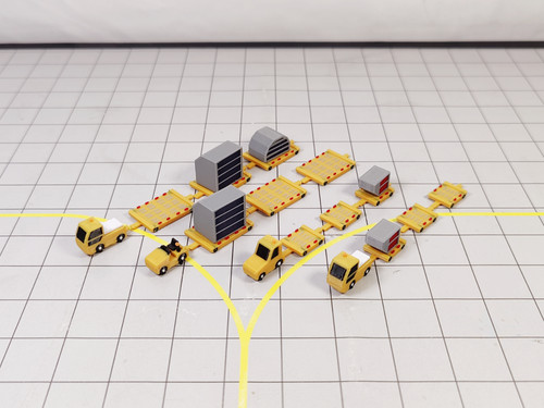 Dhl yellow tug - yellow, dolly