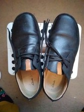 Clarks Men's Active Air Leather Shoes Black Excellent Condition Size 8 EU 42 UK