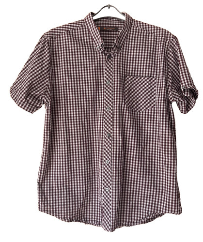 Ben sherman gingham shirt wine - gingham,