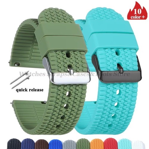 Silicone rubber watch strap - watch,