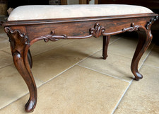 Antique Carved Rosewood Piano Stool Window seat  Excellent Condition