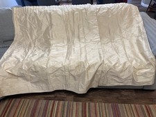 Pair Laura Ashley Cream/Pale Gold Lucille Embroidered Silk Curtains, Lined - GUC