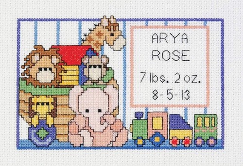 Janlynn toy birth sampler - janlynn,