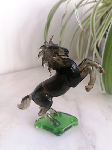 Antique mercury glass horse - antique,