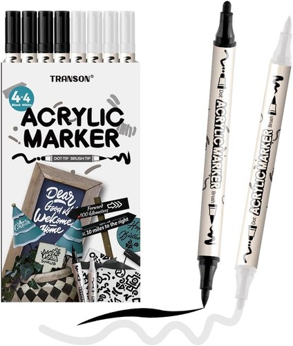 Black and white paint - 4, pens