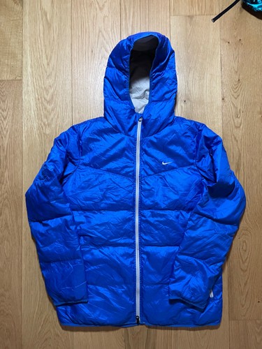 Nike blue puffer jacket with - blue,