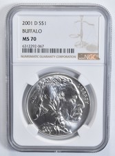 MS70 2001 D MS70 Buffalo $1