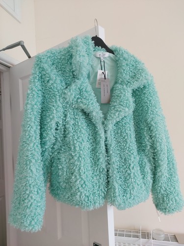 Emerald green faux fur - green,