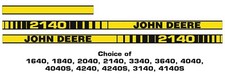 John Deere 40 series Bonnet Sticker Kit. Decals. All Models Available.