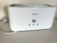 COOKWORKS WHITE long 4 slot toaster model T346BD, in good condition