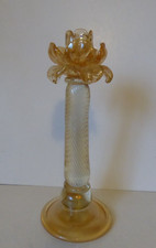 Vintage Flower Glass Candle Holder 25 cm high