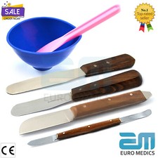 Dental Mixing Bowl With Spatula Wax Carving Technician Lab Instruments Set of 6