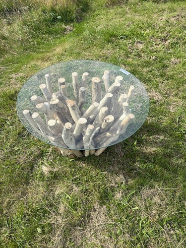 Driftwood coffee table - coffee, round