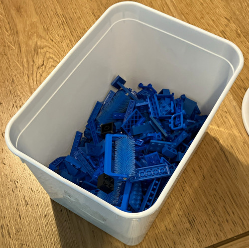 Lego blue bricks pieces - blue, &