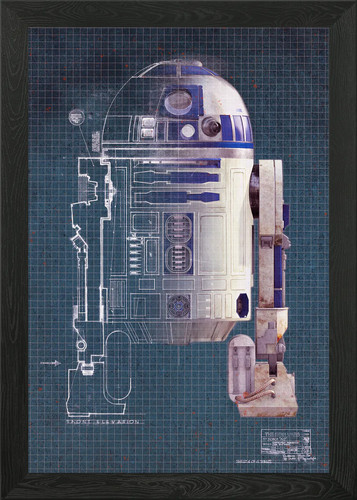 R2d2 framed wall - r2d2, art