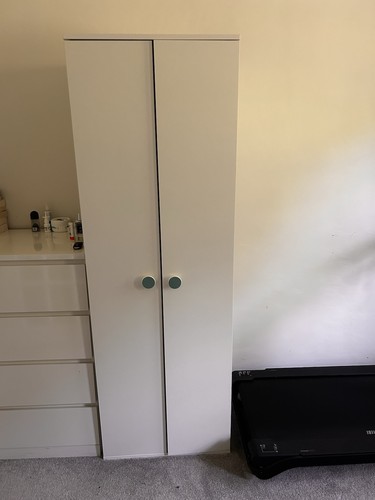 White freestanding wardrobe - wardrobe, 2