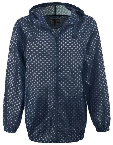 Small navy white polka rain - small,
