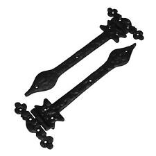 Rustic Decorative Tee Hinges Black X2 6" 12" (150MM 300MM Heavy Duty Strap Gate)
