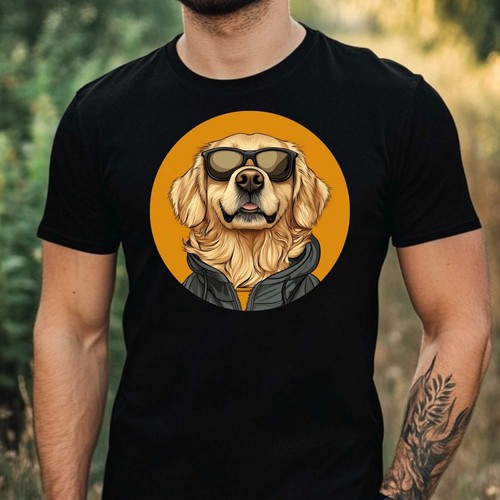 Mens funny golden retriever - funny,