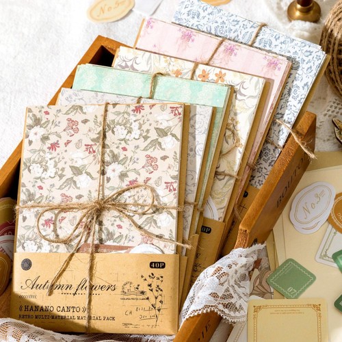40pcs vintage ephemera pack - 40pcs,