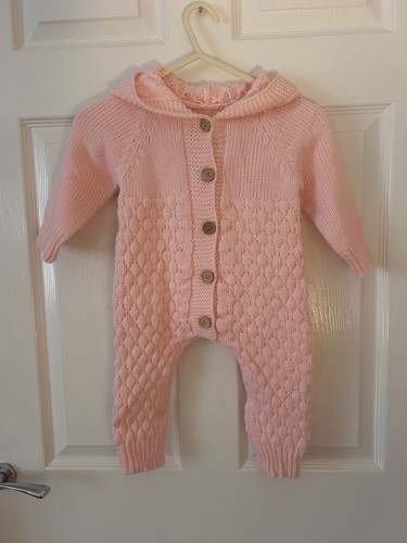 Months pink hand knitted - pink,