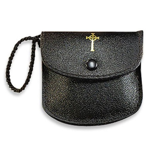 Leather pyx burse pouch with - pyx,