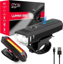 BICYCLE / SUPER BRIGHT BIKE LIGHTS SET FULLY RECHARGEABLE LIGHT WATERPROOF DYZI