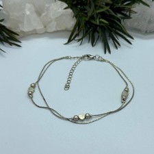 Vintage Anklet Triple Heart