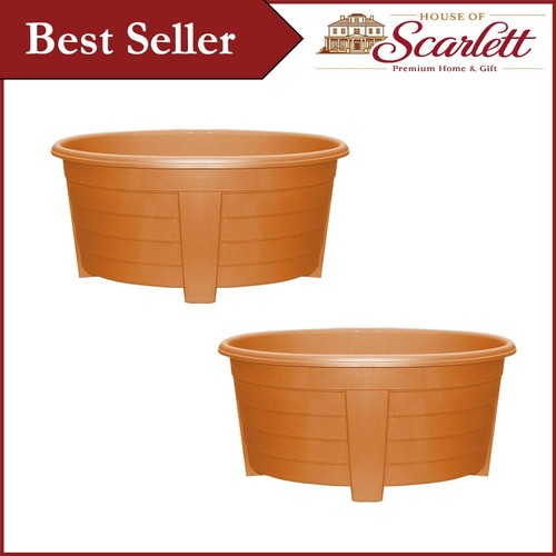 55cm terracotta oval planters - terracotta,