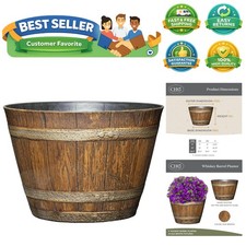 Whiskey Barrel Planters -