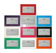 Double light switch - light, socket