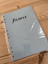 FILOFAX-RARE VINTAGE BLUE DESKFAX LINED SHEETS-SEALED PACK-1990 NEW OLD STOCK