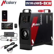 2025 Upgraded 8KW bluetooth Night Diesel Air Heater 12V 24V W/ AC 240V Van RV