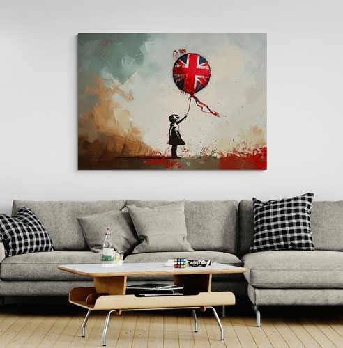 Banksy style red - style, balloon