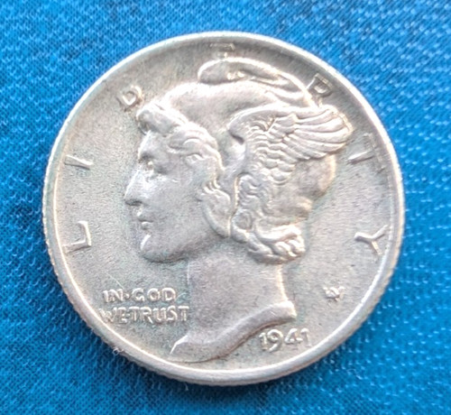 1941 usa mercury silver - -,
