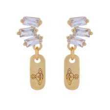 Vivienne Westwood Gold-Tone Stud Earrings With Gift Packaging