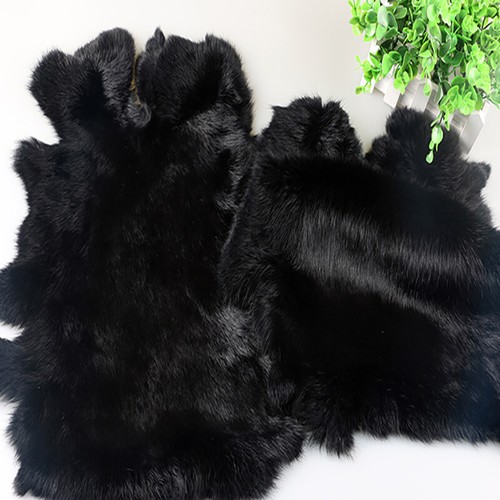 Pieces black real rabbit - black,