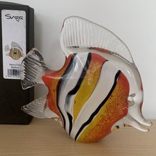 SVAJA Nemo Fish Baltic Hand Blown Glass Sculpture Ornament - Medium - Boxed