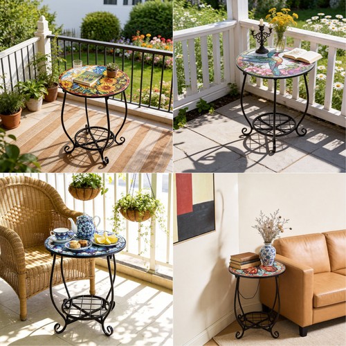 Retro mosaic pattern garden - mosaic,