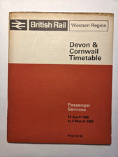 BR Western Region Western Region Devon & Cornwall Timetable Passenger 1966-1967
