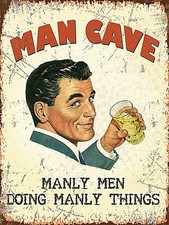 Man cave large steel sign - cave,