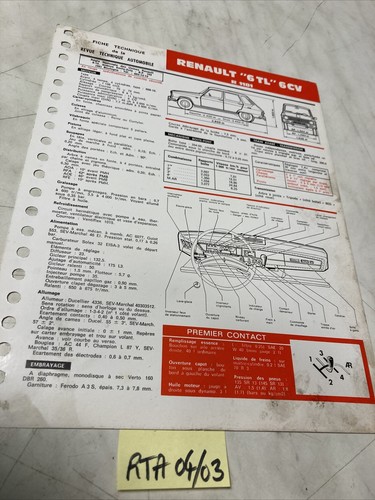 Automobile technical sheet - automobile,