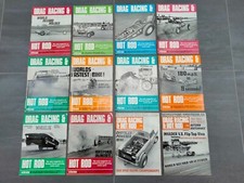 12 x Drag Racing & Hot Rod magazines (cars, motorbikes) Jan to Dec 1968 - Joblot