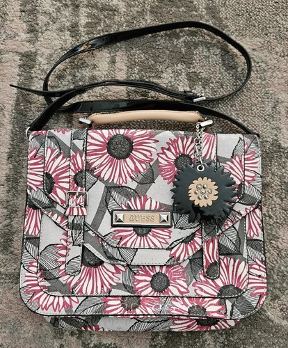 Guess floral satchel shoulder - guess,