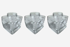 Square Glass Terrarium Jars x3 | Large Clear Planter Containers