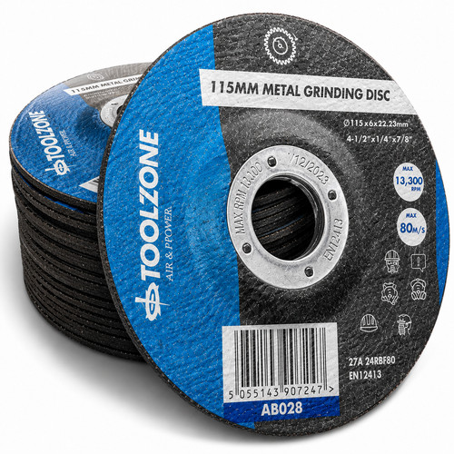 10x 115mm 6mm grinding discs - 10x,