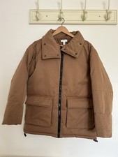 Topshop Women's Brown Puffer Jacket Size 8 Casual