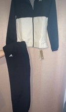 Adidas Black White Track Suit Set Women 8 10 New Tags